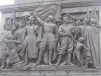 A panel on the World War II Monument in Minsk's Victory Square